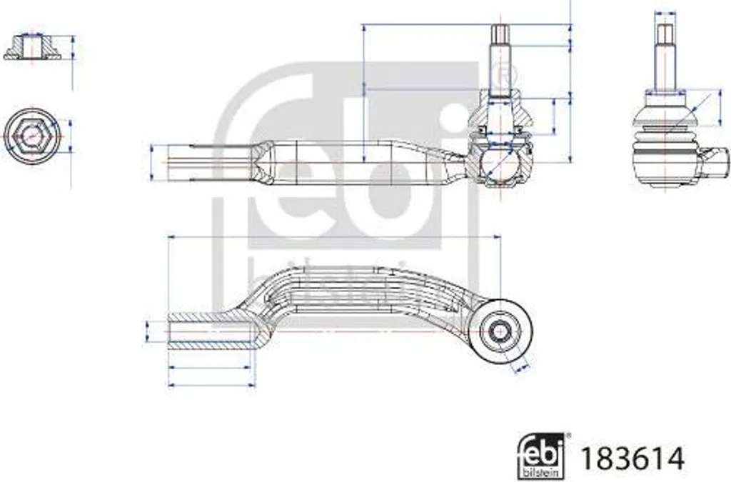 Rotule de barre de connexion pour Mercedes GLA et Classe B Febi 183614