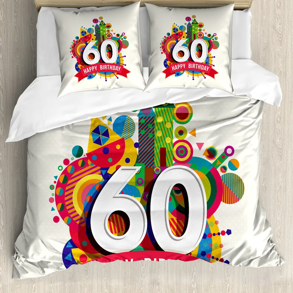 Regalo 60 Anni Copripiumino ABAKUHAUS 155x220 Anallergico Originale