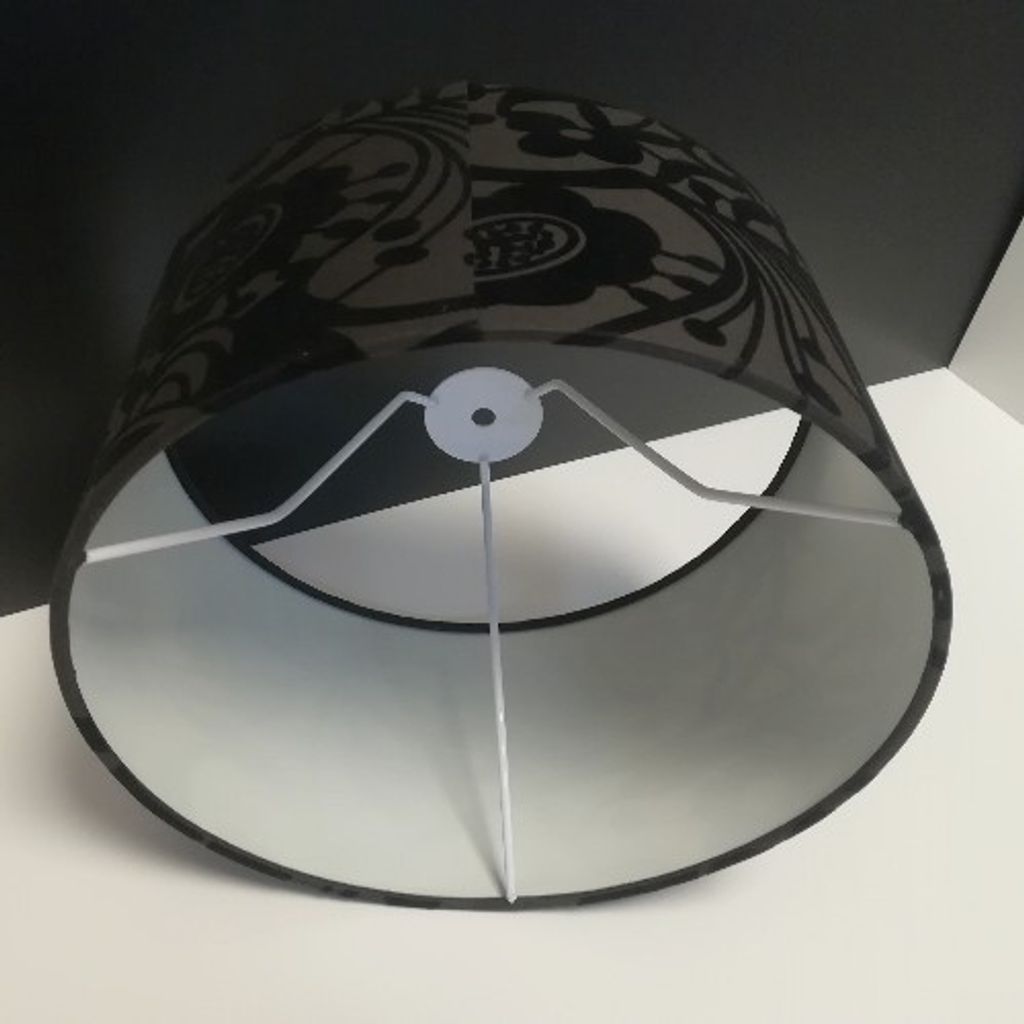 Lampenschirm XXL Baumwolle schwarz Nachbildung Ø45