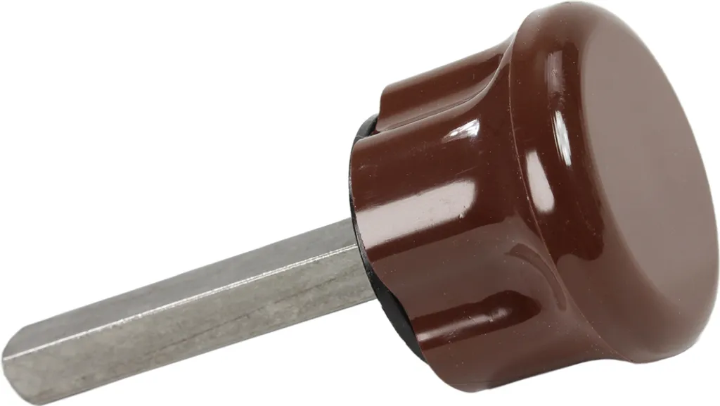 Bouton de porte de bain pour caravane et camping-car brun 7x7x52 mm