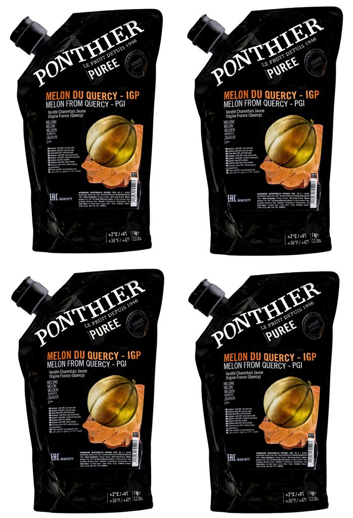Ponthier MELONEN PÜREE Melon-du-Quercy-Frucht-Püree 4x 1KG Produktbild 
