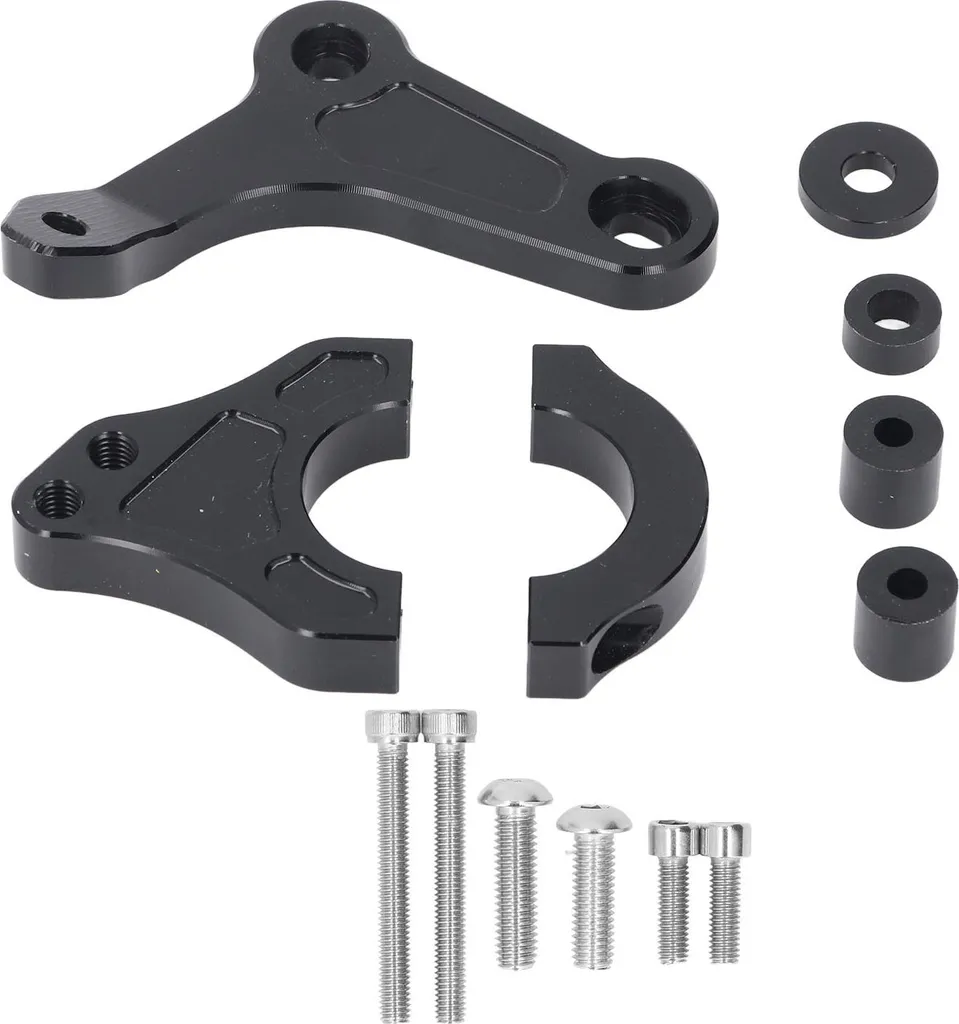 Kit Support Amortisseur Direction Alu Noir XMAX 300 - Plus Stable