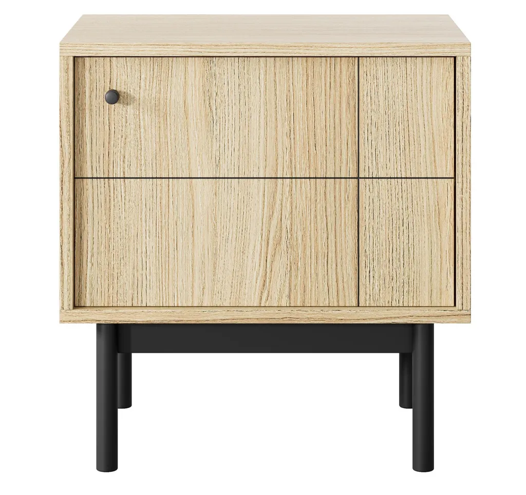 Table de Nuit Gain de Place JAPANDIES 54 cm - Finition Chêne Robuste