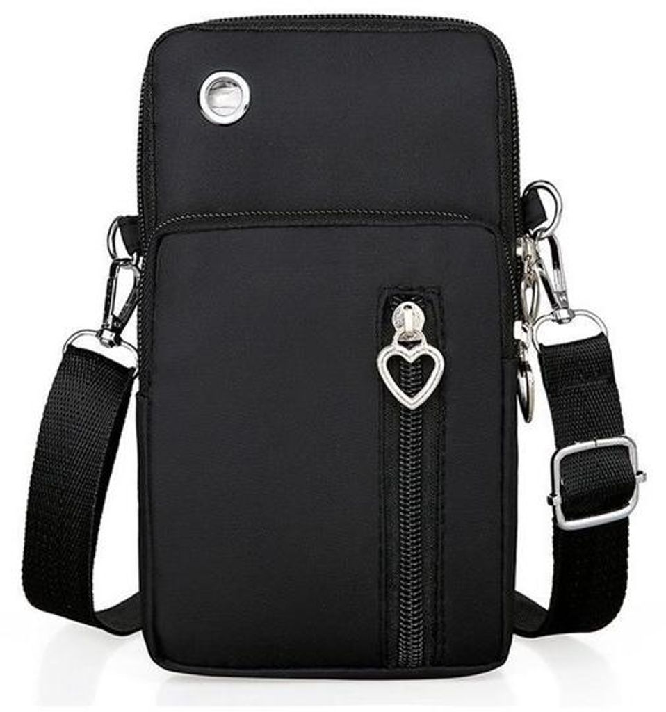 Handtas, kleine Handtas - Telefonetui - Damen - Eine kleine Tasche - schwarz - Kunstleder