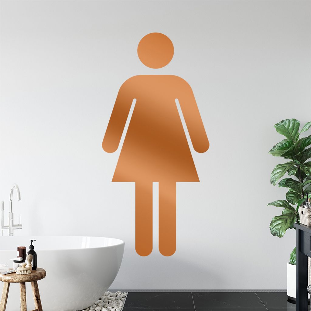 Weiblich Piktogramm Wandtattoo Wandaufkleber Wall Sticker - Dekoration, Küche, Wohnzimmer, Schlafzimmer, Badezimmer