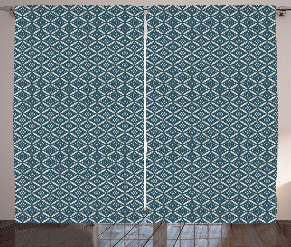 Tenda Geometrica ABAKUHAUS 280x245 cm Verde Eggshell per Soggiorno