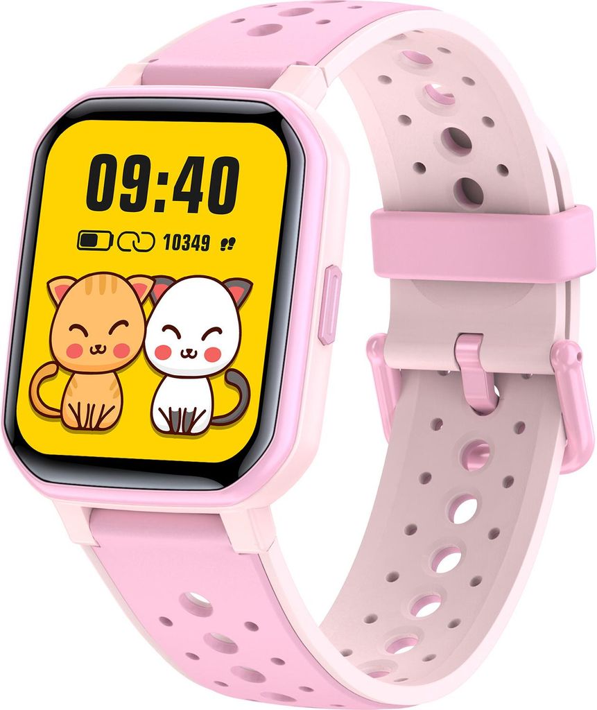 Smart Kids Watch für Jungen und Mädchen mit 1,54-Zoll-TFT-Bildschirm 5 Puzzle-Spiele Schrittzähler Message Reminder Pink