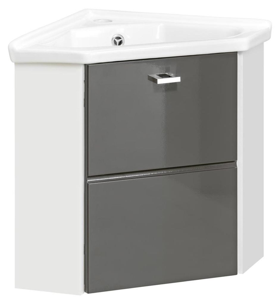 Eck Waschtisch Waschtisch mit Unterschrank 40 cm Ecke Becken Waschbecken Keramik