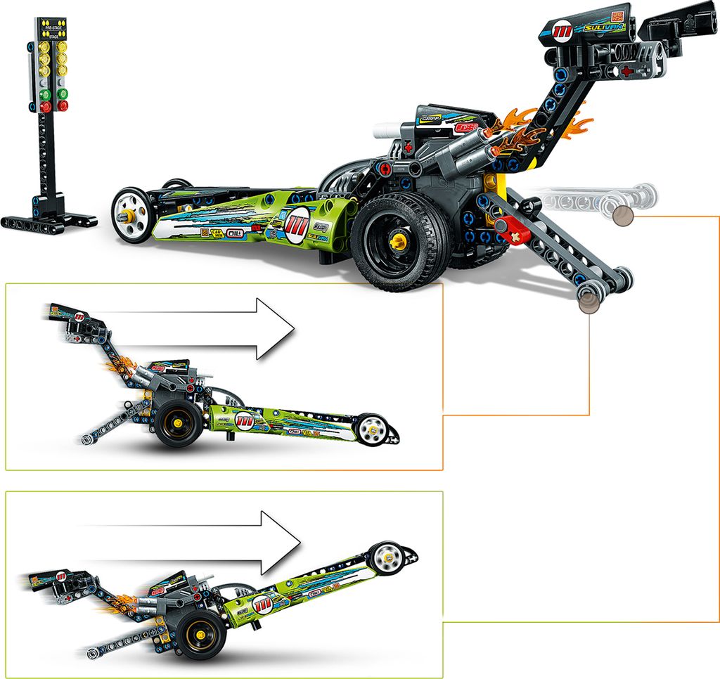 LEGO 43103 Technic Dragster pretekárske auto | Kaufland.sk
