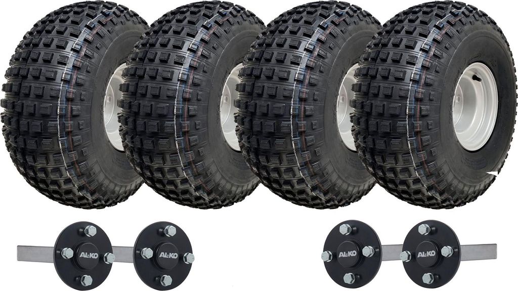 22x11.00-8 Twin Axle Knobby ATV Quad Trailer Kit Road Legal Image du produit 