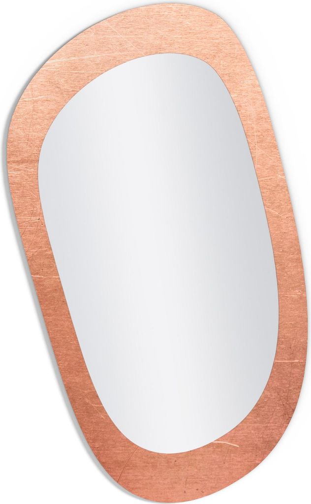 DEQORI Wandspiegel Organisch 53,9x89,6 cm 'Kupferplatte mit Kratzern' Spiegel Badspiegel