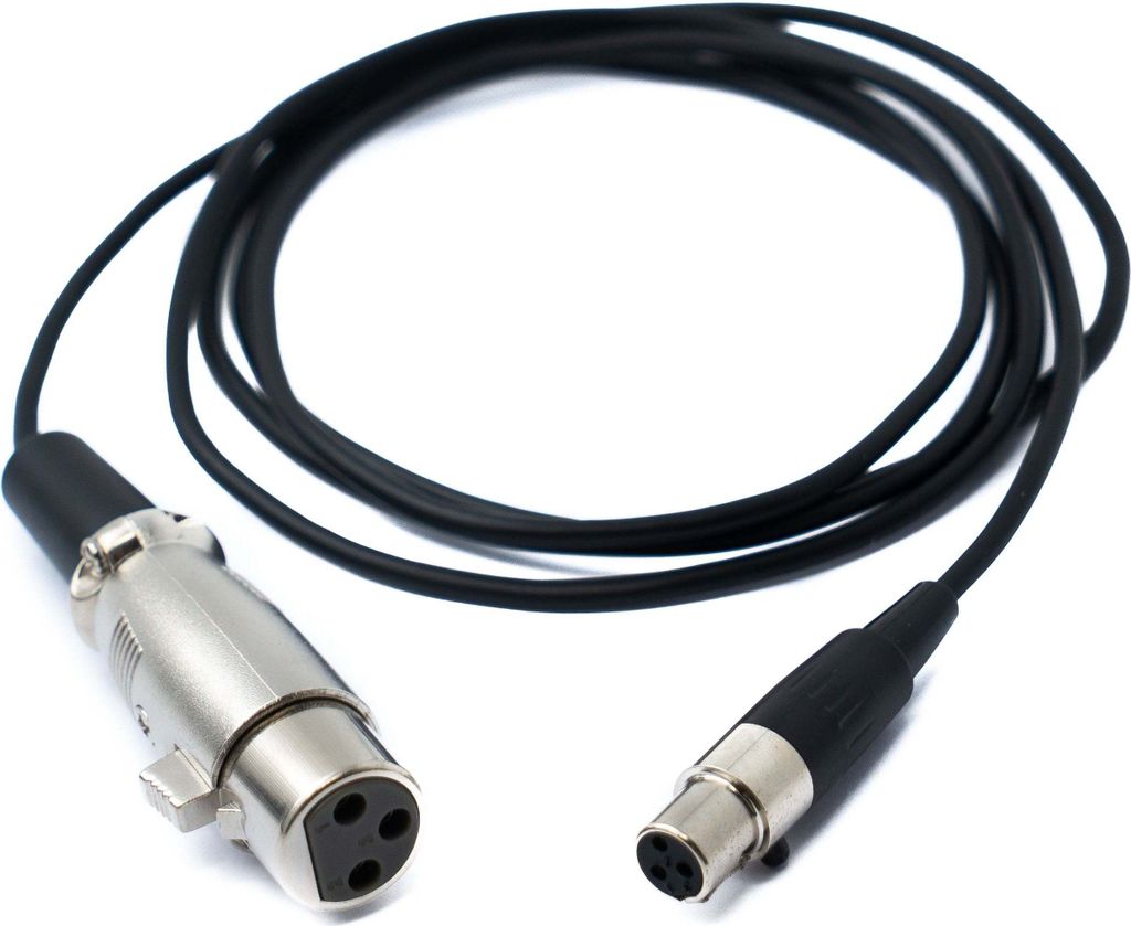 SYSTEM-S Audio Kabel 150 cm Mini XLR 3 polig Buchse zu XLR 3 polig Buchse Adapter Schwarz