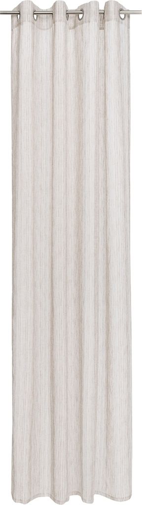 Ösenschal - Beige - 140 x 245 cm - Polyester - mit Längsstreifen