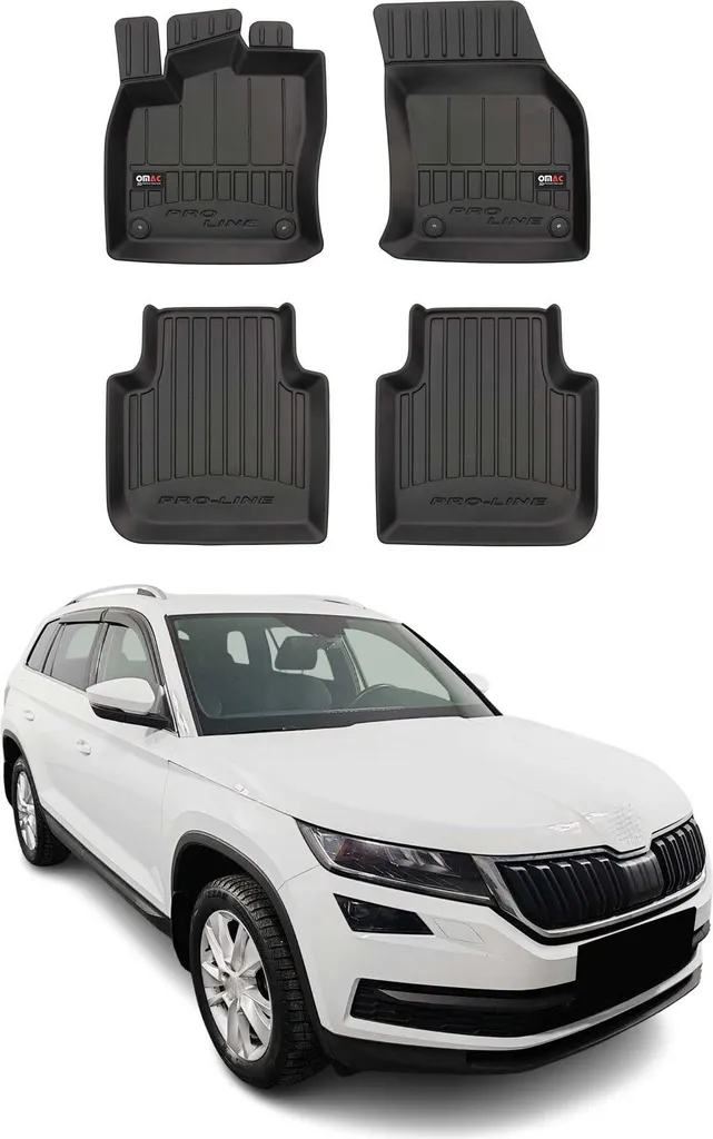 Offerta Tappetini Skoda Kodiaq 16-22 - Gomma TPE Nera Su Misura