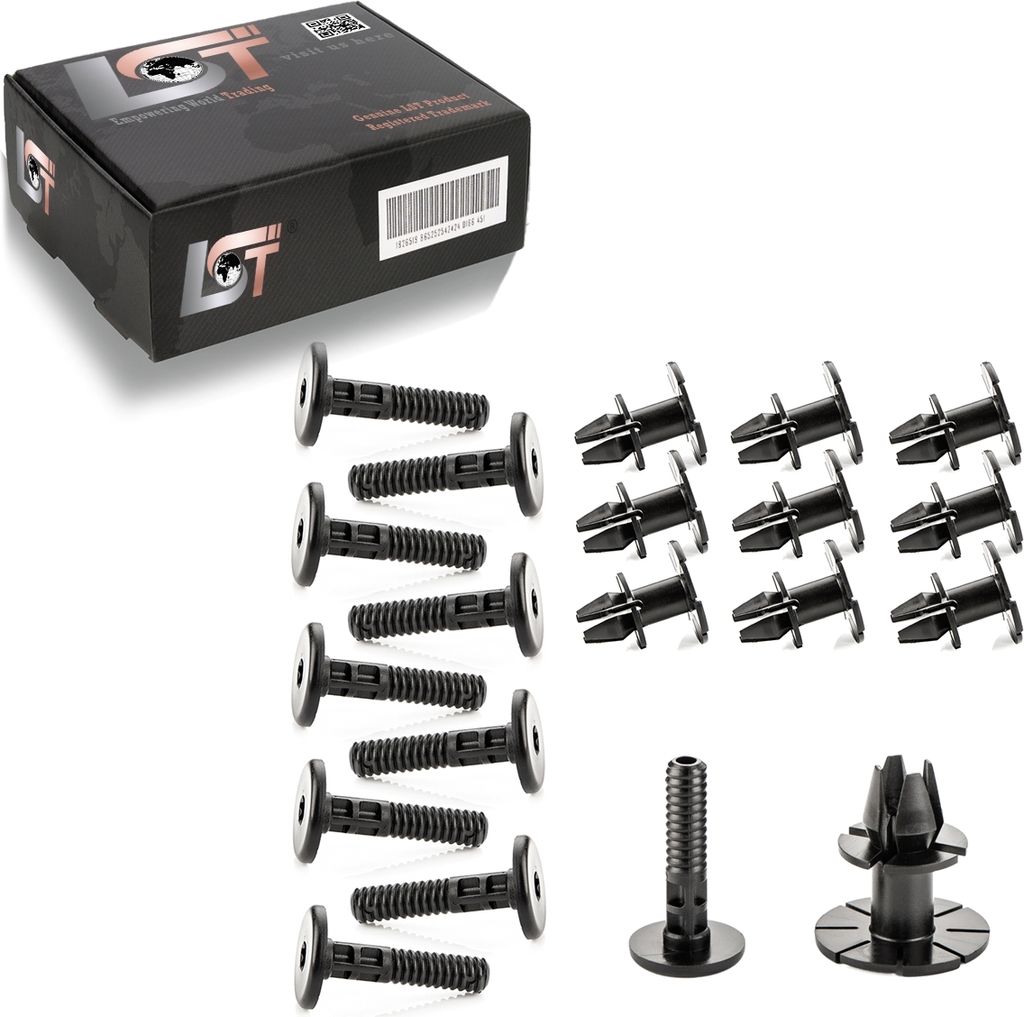 10x Unterbodenverkleidung Befestigung Clips Stift mit Distanzclip Set für BMW