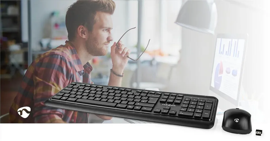 Combo Clavier et Souris sans Fil DPI Réglable 1600 - Layout DE QWERTZ