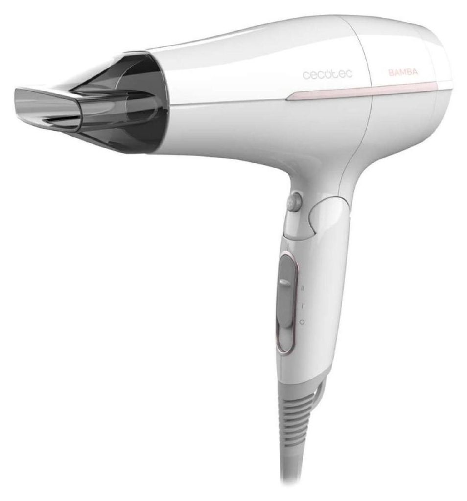 Cecotec IoniCare Power&Go Heaven 2000 W Ionen-Haartrockner, faltbar, für unterwegs, mit Diffusor und Konzentratoraufsatz, weiß