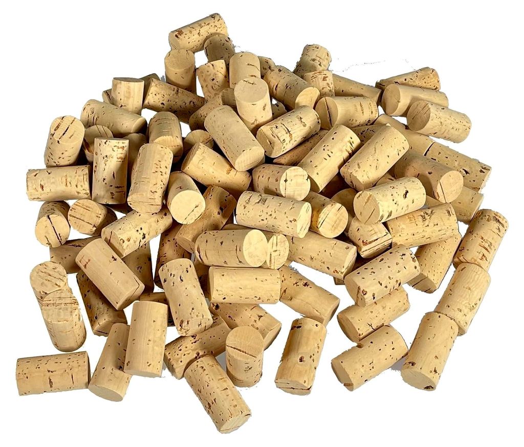 100er Set Naturkorken zum Basteln 45x24mm für Figuren, Boote, Flöße und Pinnwände, naturbelassen mit Holzleim zu verkleben
