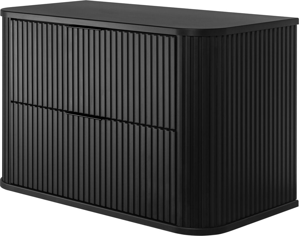 Mobile da bagno, nero, 80,4 x 51,7 x 41,5 cm, maniglie nere Immagine del prodotto 