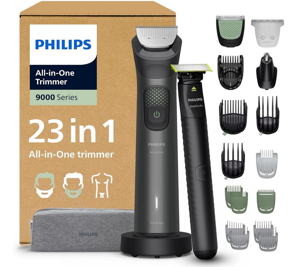 Philips All-in-One Trimmer 9000 Series MG9561/30 23-in-1-Trimmer, Schwarz, 4 mm, 1,6 cm, 0,2 mm, Universal, Akku