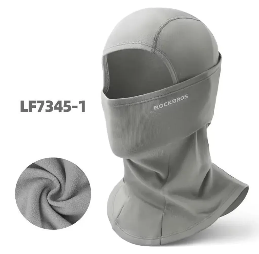 Masque vélo thermique coupe-vent noir avec doublure polaire douce pro