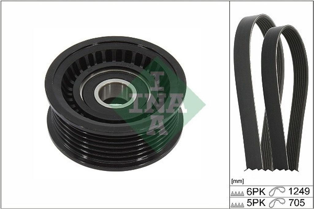 INA 529 0451 10 Keilrippenriemensatz für FORD Focus II Schrägheck (DA, HCP, DP)