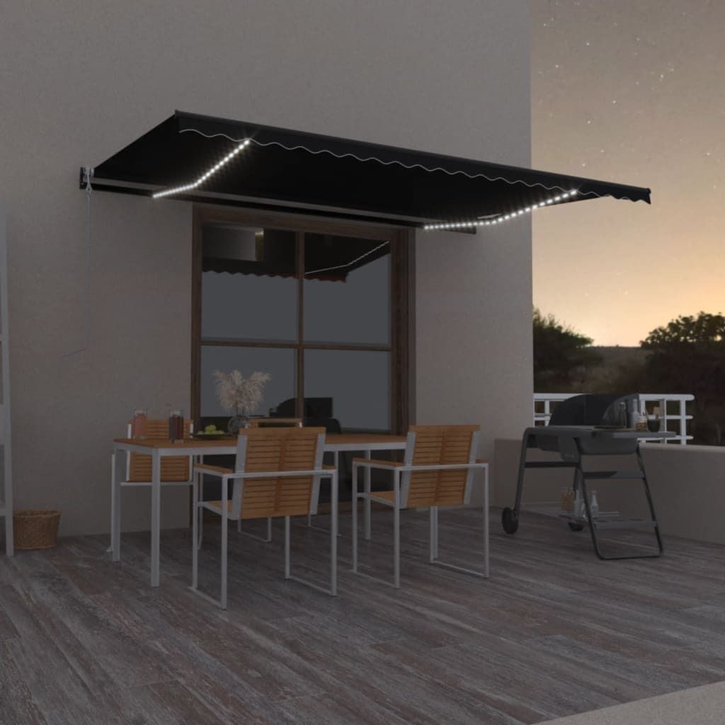 Automatische Markise mit LED & Windsensor 500x350 cm Anthrazit , Markisen Design 2024