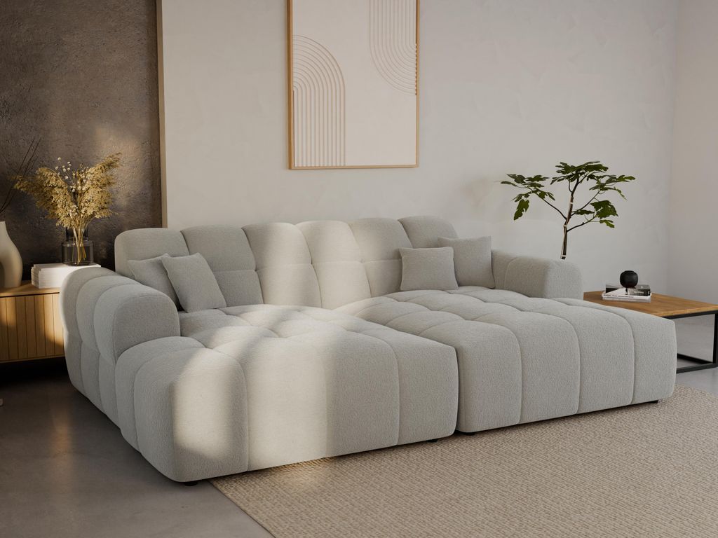 LetSit Sofa Andrea BS Raven, Big Sofa, Freistehendes Loungesofa zum Entspannen, Sofa 3-sitzer, Relaxcouch, Bequemes Couch für Wohnzimmer, Beige