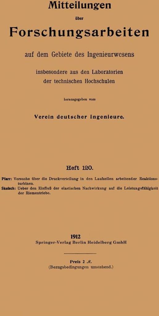 Mitteilungen über Forschungsarbeiten auf dem Gebiete des Ingenieurwesens