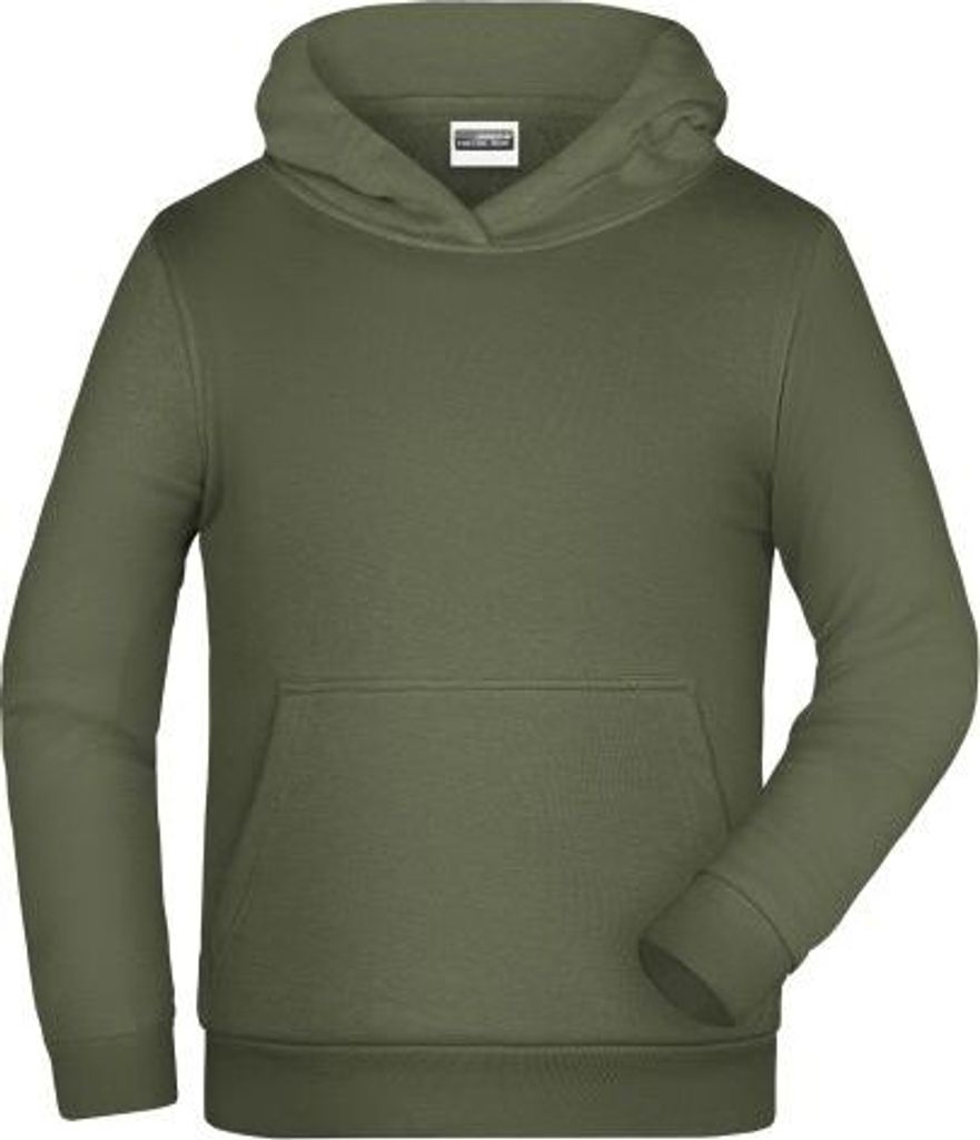 Klassisches Kapuzensweat für Kinder olive, Gr. M