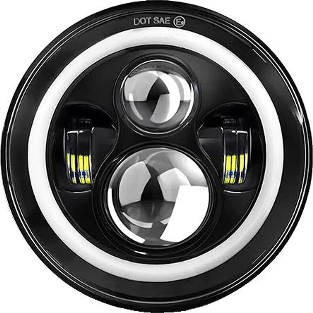 Phare moto LED 6000K avec feux de route et clignotants intégrés 1STK