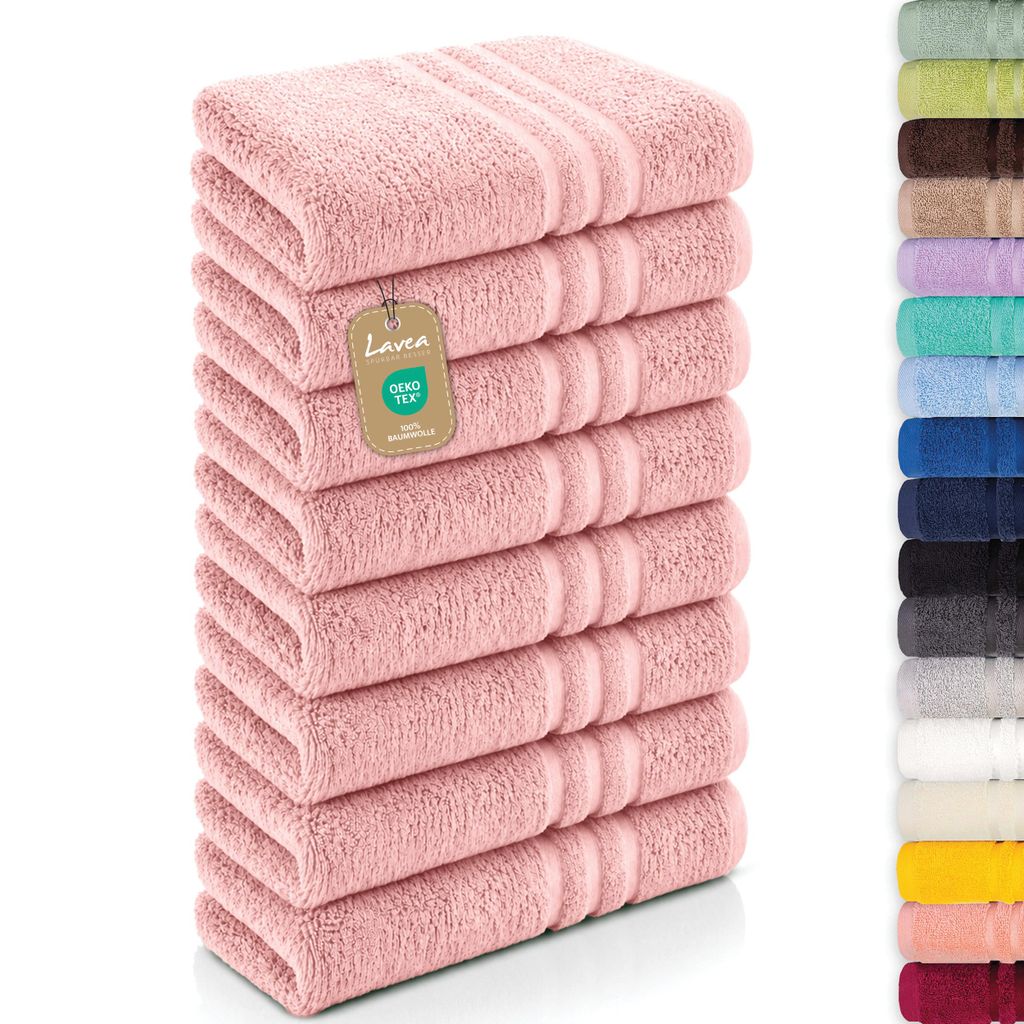 Lavea® 8er Set Handtücher 50x100 cm - Elena, 100% Produktbild 