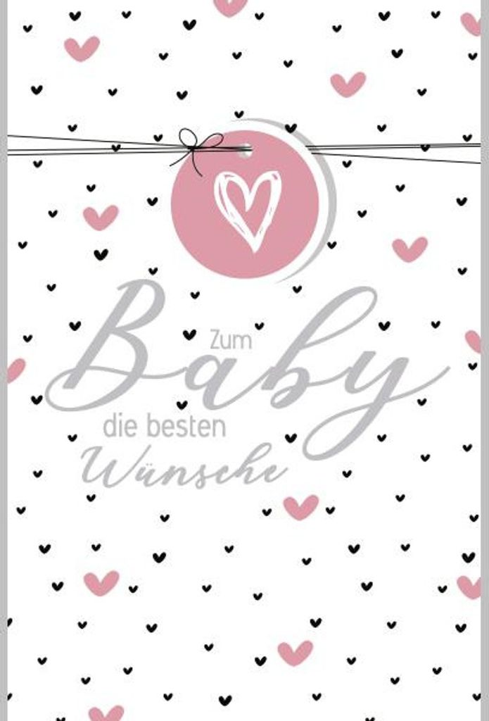 Geburt Baby Freudiges Ereignis - Glückwunschkarte im Format 11,5