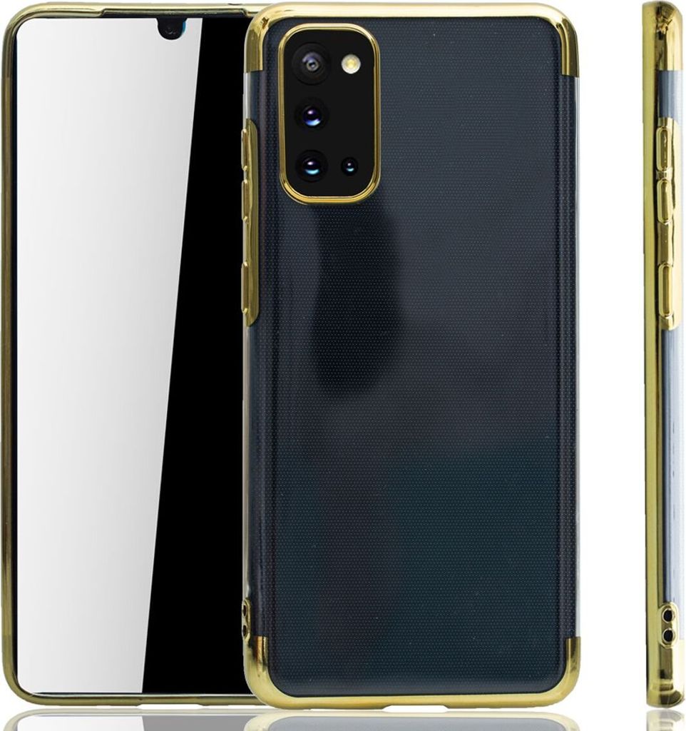 Handyhülle für Samsung Galaxy A31 Gold - Clear - TPU Silikon Case Backcover Schutzhülle in Transparent Gold