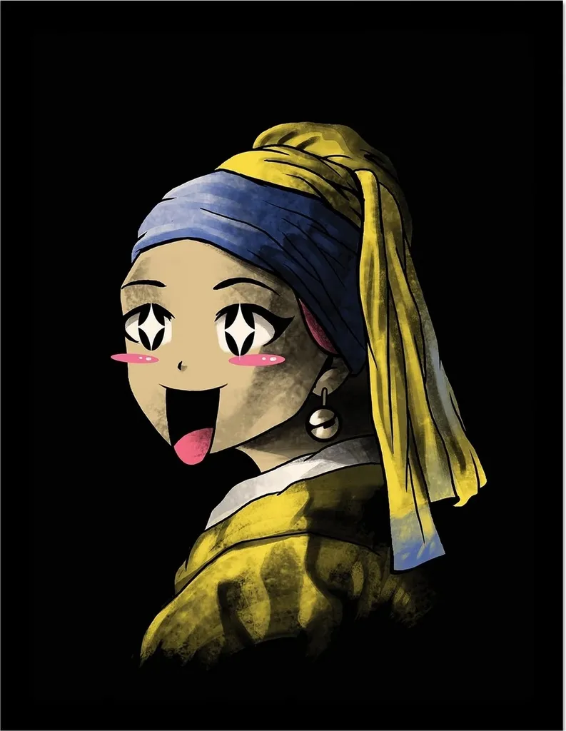 Regalo Originale Vincent Trinidad Kawaii Pearl Earring Poster Cornice