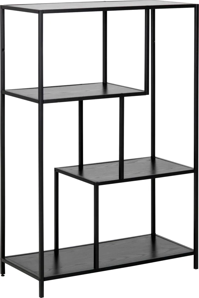 Étagère Sea noire 3 niveaux - Bibliothèque moderne en métal
