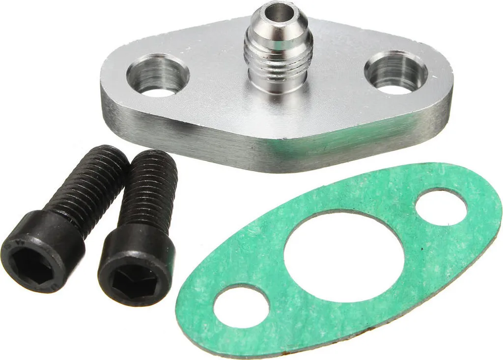 Kit Flangia Olio Turbo T3 T4 4AN - Ricambio Professionale Alluminio