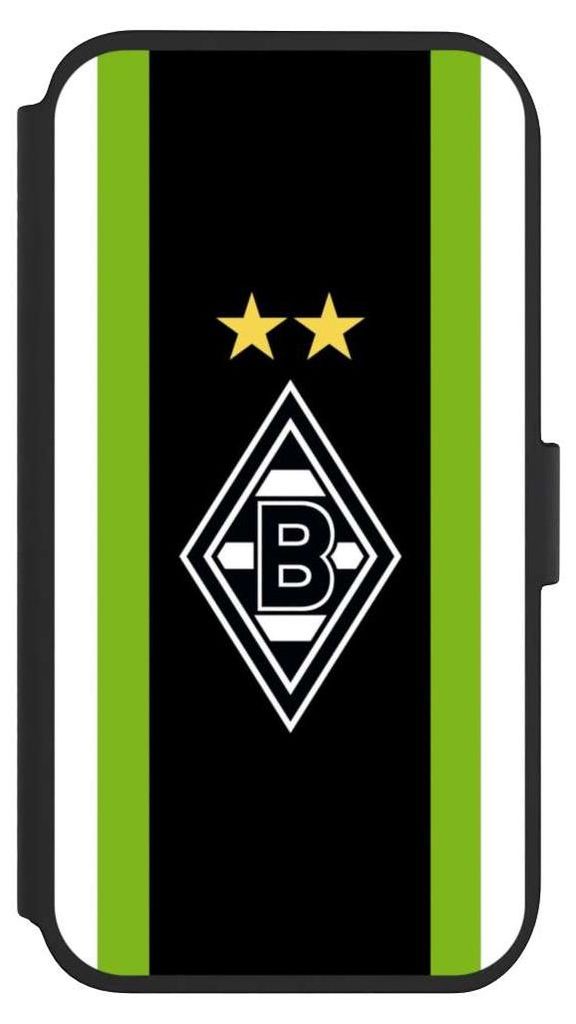 NIVOCASE Klapphülle für Apple iPhone 11 Handyhülle aus Kunst Leder NIVOflip schwarz Borussia Mönchengladbach Gladbach Logo
