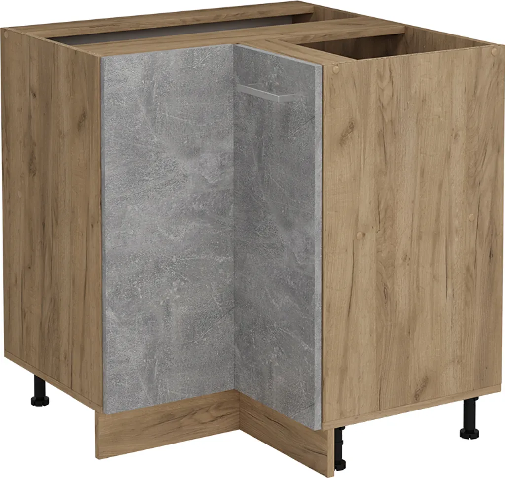 Meuble de cuisine d'angle gris béton Vicco R-Line 75,6cm Modèle 53439