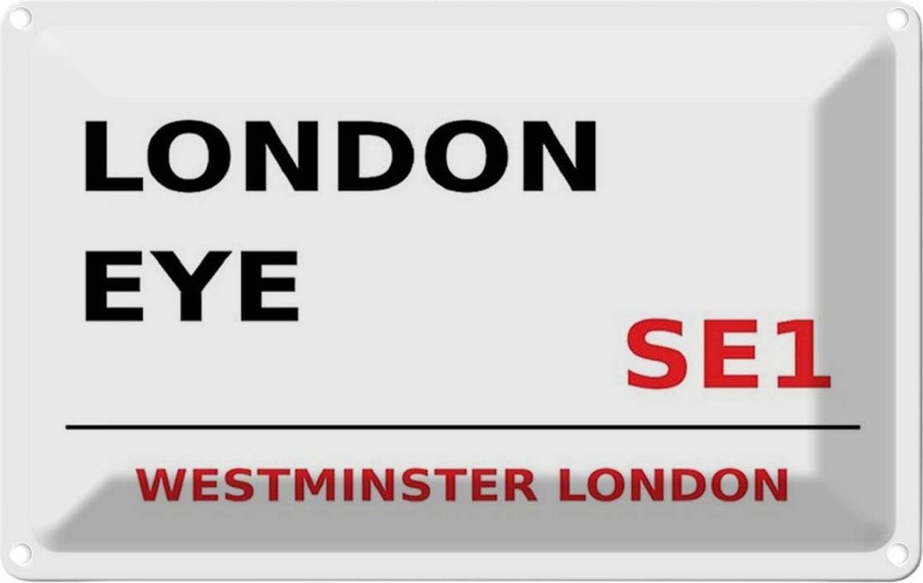 vianmo Blechschild 20x30 cm Westminster London Eye SE1 Abenteuer Reisen England Urlaub