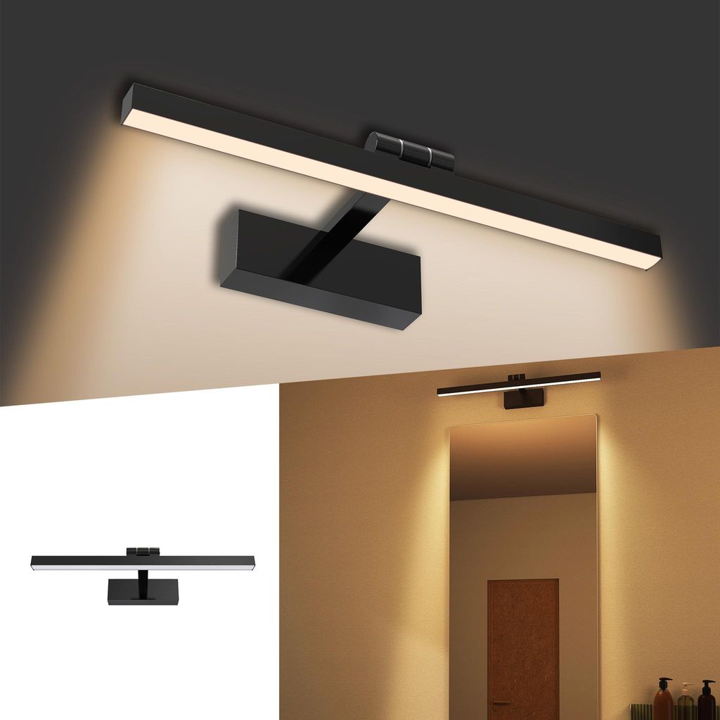 UISEBRT LED Spiegelleuchte Bad 40cm 10W Warmweiß 700LM, IP44 Wasserdicht, Spiegellampe Badlampe Schminktisch Wandleuchte Schrankleuchte