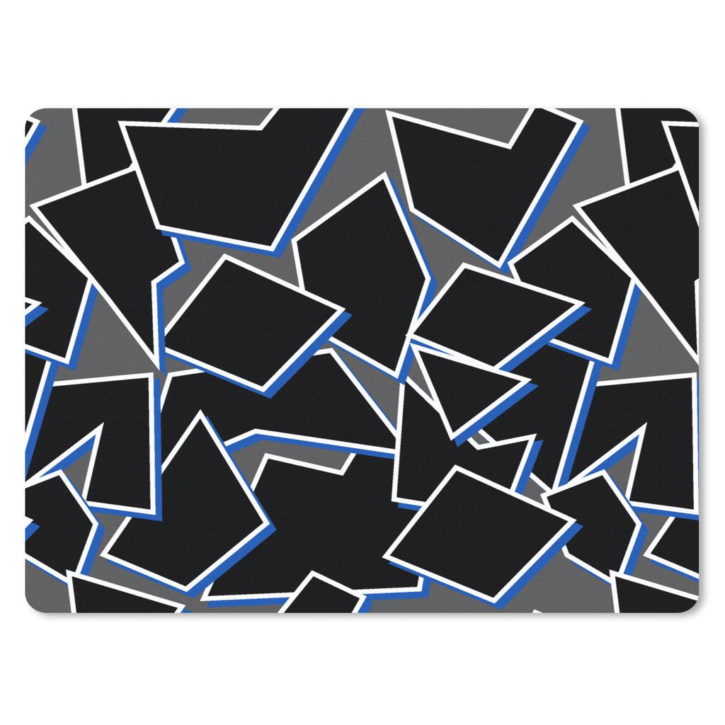 MuchoWow Mauspad Mousepad Formen - Geometrie - Schwarz - Design 40x30 cm - Mousepads - Maus Mat - Pad - Mausunterlage - Anti Rutsch