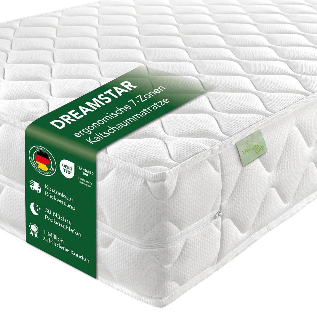 Ergonomische 7-Zonen XXL Wendematratze I 80 x 200 cm I 22 Produktbild 
