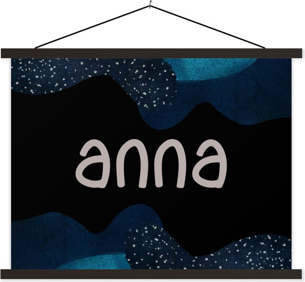 MuchoWow Textilposter Anna - Pastell - Mädchen 60x45 cm mit schwarzem Rahmen - Poster Schlafzimmer