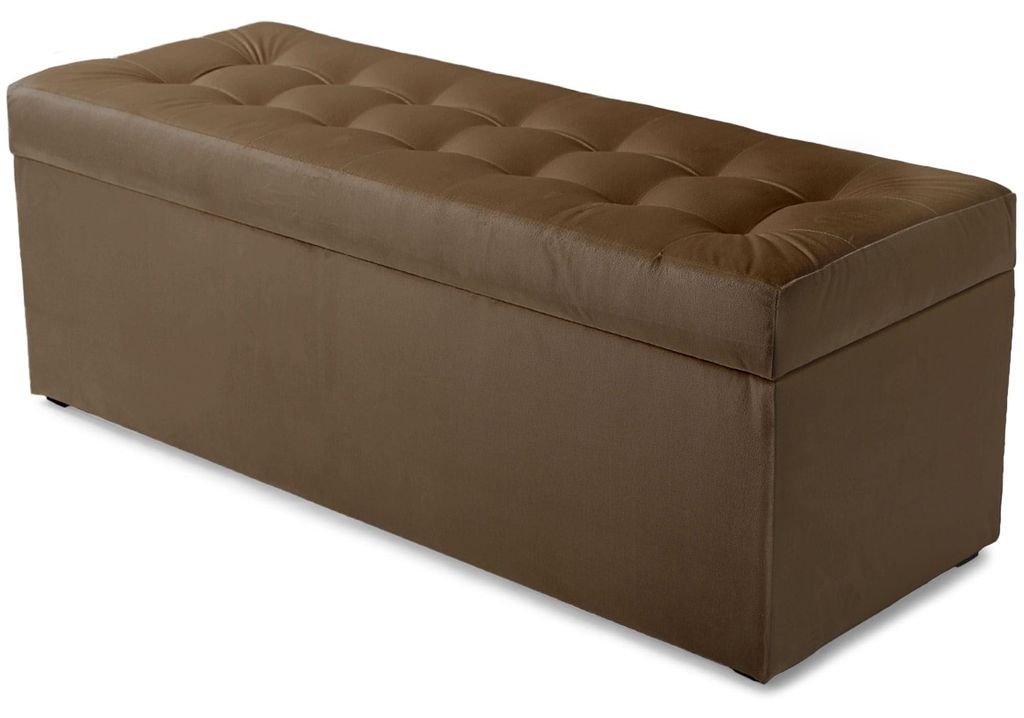 MG Design, hnedý taburet s úložným priestorom, 45x120 cm - Obrázok produktu 