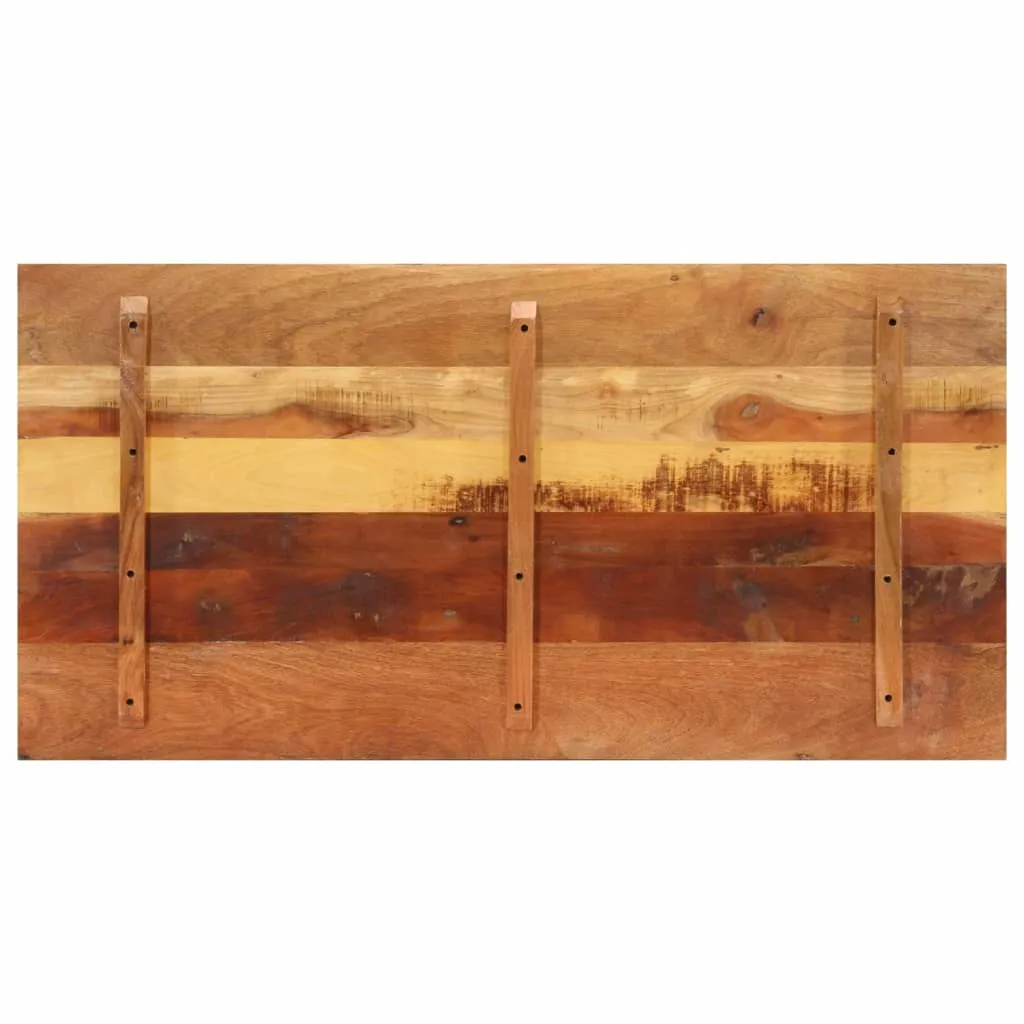 Plateau de table en bois de récupération 120 cm pour bureau ou dîner - 13