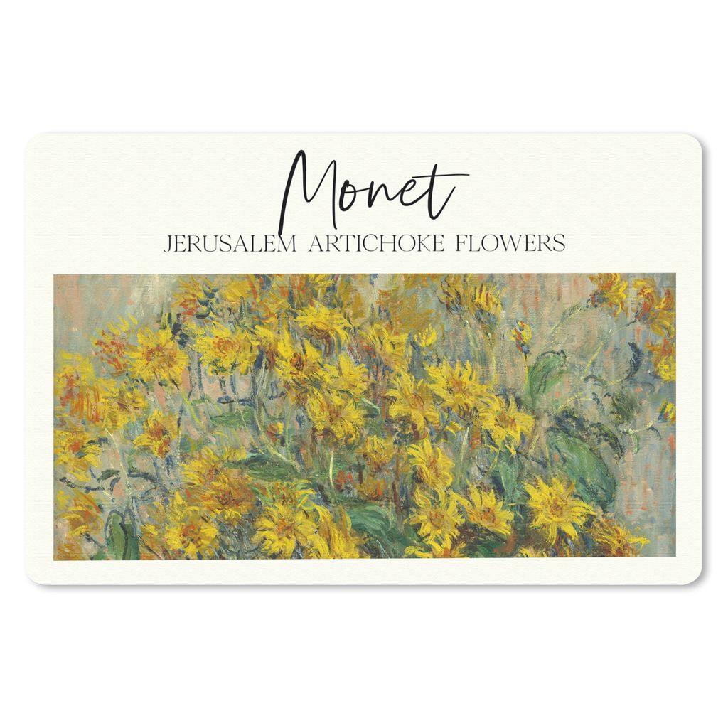 MuchoWow Schreibtischunterlage Malerei - Monet - Blumen 60x40 cm - XXL Mauspad - Großes Mauspad