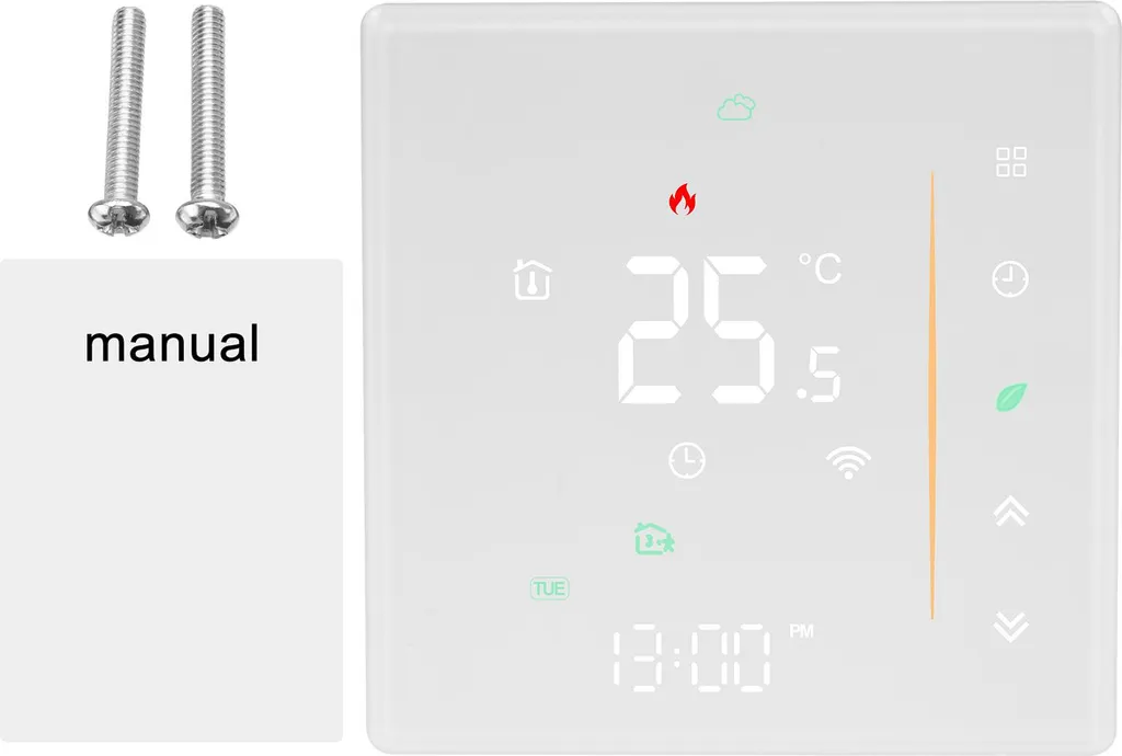 Thermostat Alexa intelligent avec écran LCD tactile et contrôle à distance