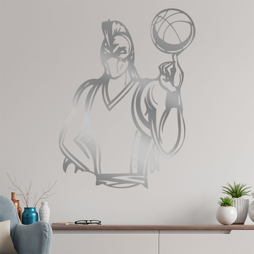 Basketball Krieger Wandtattoo in 6 Größen - Wandaufkleber Wall Sticker - Dekoration, Küche, Wohnzimmer, Schlafzimmer, Badezimmer