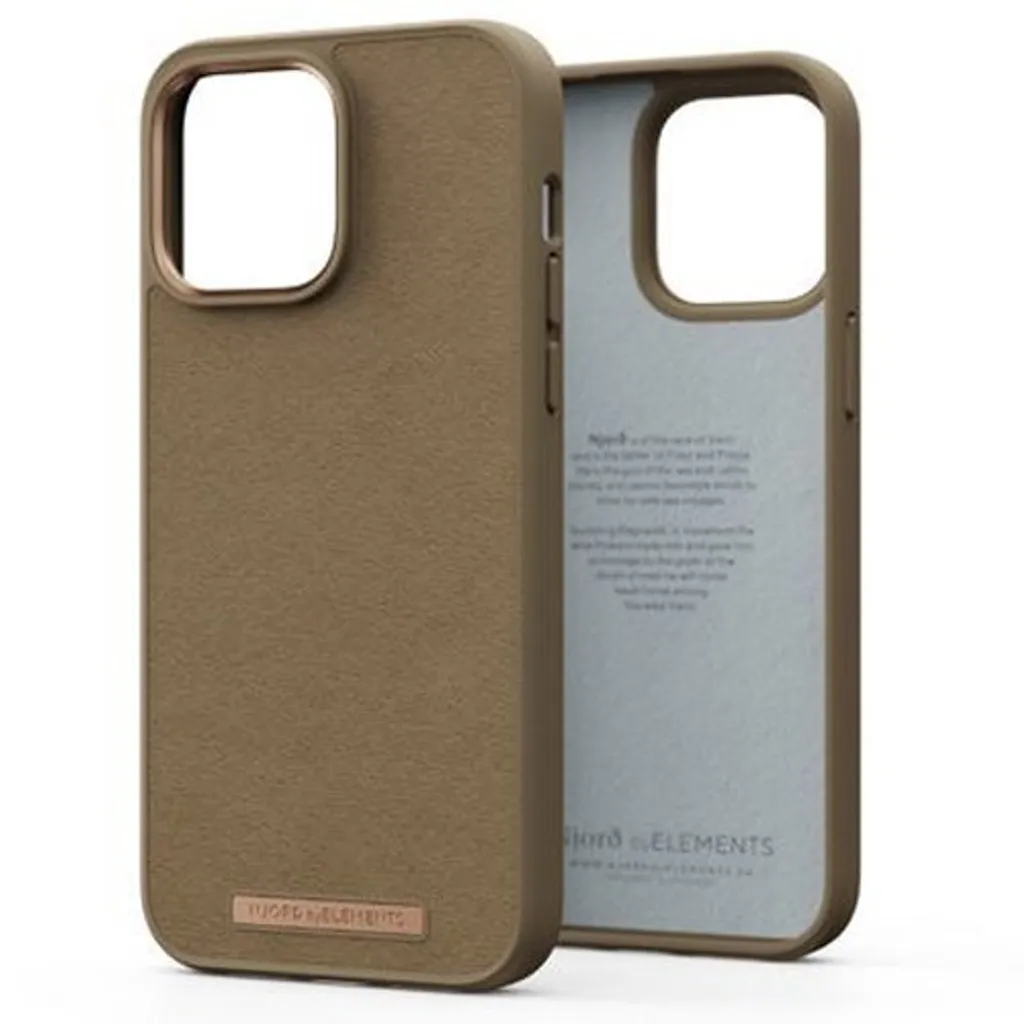 Coque iPhone 14 Pro Max de NJORD, étui de protection en cuir camel